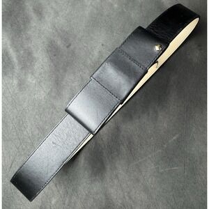 Kate Spade Black Leather Belt Decorative Bow Buckle Women's Adjustable Work Sz S